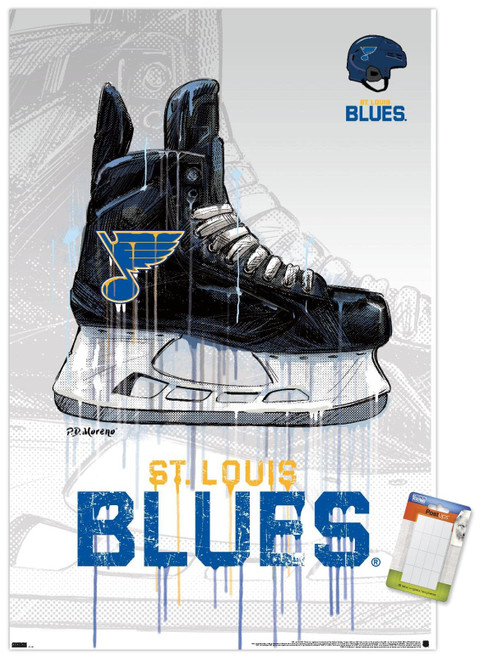 Trends International NHL St. Louis Blues - Drip Skate 21 Wall Poster, 22.375" x 34", Poster & Mount Bundle Trends International NHL St. Louis Blues - Drip Skate 21 Wall Poster, 22.375" x 34", Poster & Mount Bundle