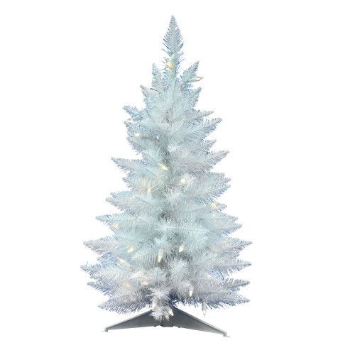 Vickerman 30" Sparkle White Spruce Pencil Artificial Christmas Tree, Warm White Lights - Faux Spruce Christmas Tree - Seasonal Indoor Home Decor Vickerman 30" Sparkle White Spruce Pencil Artificial Christmas Tree, Warm White Lights - Faux Spruce Christmas Tree - Seasonal Indoor Home Decor