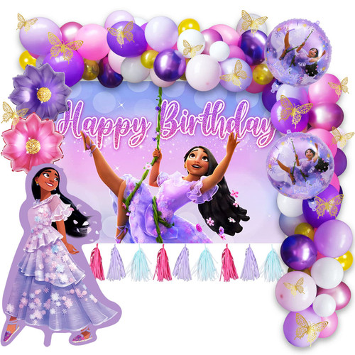 Encanto Isabella Birthday Party Supplies, Encanto Isabella Balloons Arch Garland Kit, Isabella Party Decorations, Isabella Party Favors Encanto Isabella Birthday Party Supplies, Encanto Isabella Balloons Arch Garland Kit, Isabella Party Decorations, Isabella Party Favors