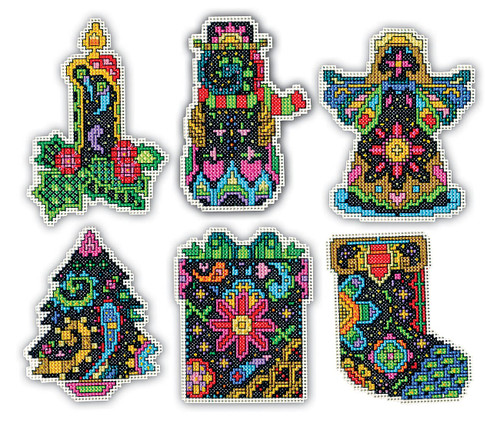 Design Works Crafts Christmas Fantasy Counted Cross Stitch Ornament Kit, Multi