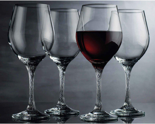 Set Of 4 15 Oz Medici Twist Red Wine Glasses