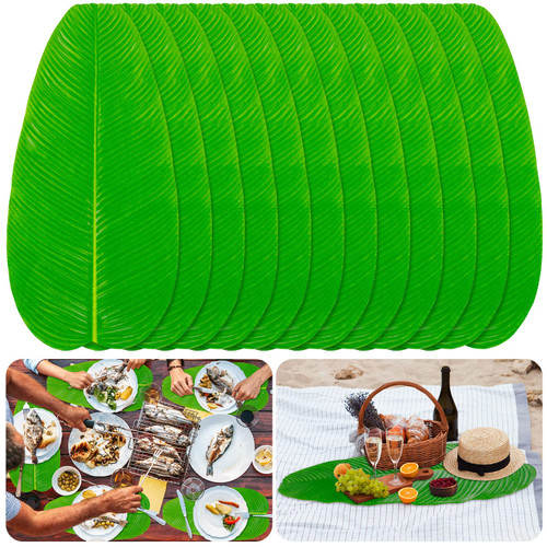 12 Pcs Large Artificial Banana Leaves Faux Tropical Leaves for Hawaiian Luau Party Jungle Beach Theme Decorations Wedding Home Kitchen Table Decoration Accessories 12 Pcs Large Artificial Banana Leaves Faux Tropical Leaves for Hawaiian Luau Party Jungle Beach Theme Decorations Wedding Home Kitchen Table Decoration Accessories