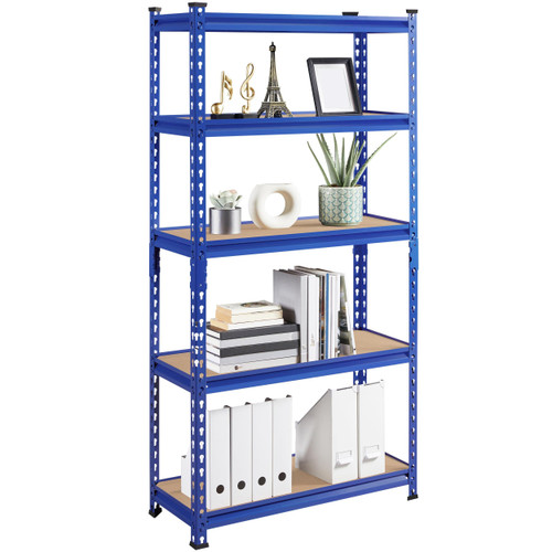 Topeakmart Storage Shelves 5 Tier Adjustable Metal Shelving Unit Utility Shelves Garage Storage Racks for Warehouse Garage Pantry Kitchen- Blue, 29.5 x 12 x 60 Inch