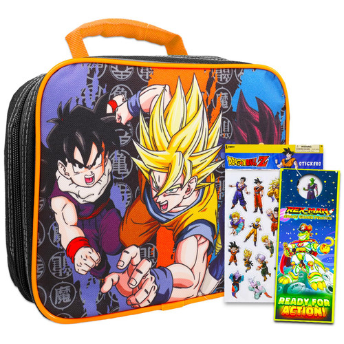 Action Comics Dragon Ball Z Lunch Box for Boys Set - Bundle with Dragon Ball Lunch Bag, Stickers, and More | Dragon Ball Z Lunchbox
