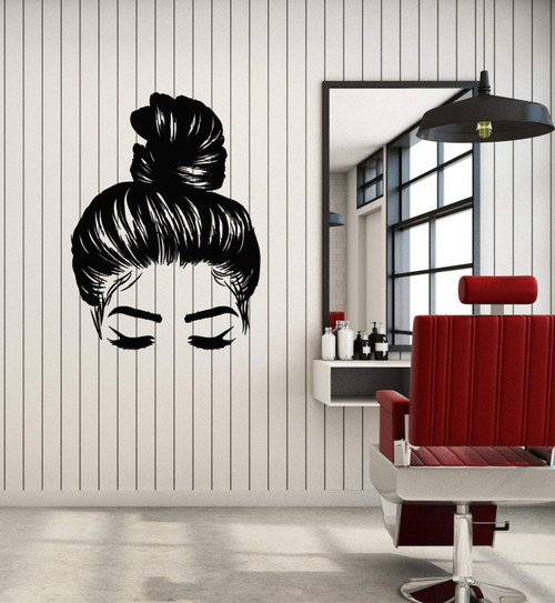 Vinyl Wall Decal Teen Room Girl Hair Head Beauty Salon Stickers Mural Large Decor (g4692) Black Vinyl Wall Decal Teen Room Girl Hair Head Beauty Salon Stickers Mural Large Decor (g4692) Black
