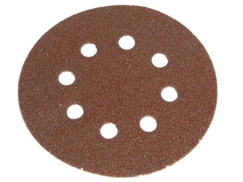 Faithfull - Hook & Loop Sanding Disc DID3 Holed 125mm x 80G (Pack 5)