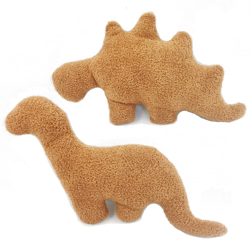 SAYONAKUAJ 2PCS Dino Chicken Nugget Plush 16In Dino Nugget Soft Pillow -Dino Nugget Plush for Kids, Birthday Gifts Brontosaurus&Triceratops