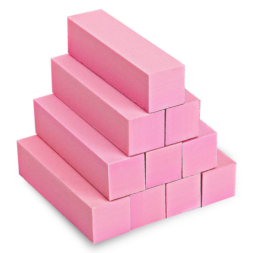 10 PCS Nail Buffer Blocks 4 Way Sanding Buffers for Gel Nails for Acrylic and Natural Nails, Professional Manicure Polisher Sanding Buffer Nail Files Buffer for Gel Natural Acrylic Nails, PinkPink