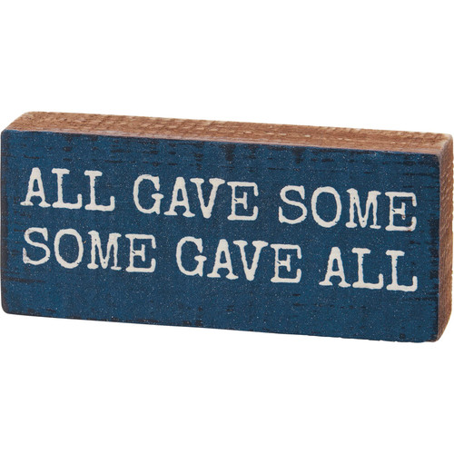 Primitives by Kathy Block Sign-Gave All, Blue, Red