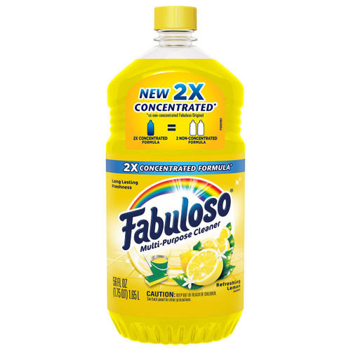 Fabuloso Multi-Purpose Cleaner, 2X Concentrated Formula, Refreshing Lemon Scent, 56 oz Fabuloso Multi-Purpose Cleaner, 2X Concentrated Formula, Refreshing Lemon Scent, 56 oz