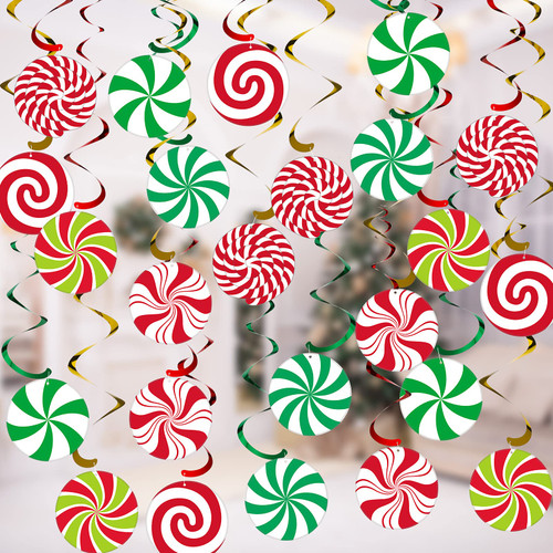 24 Sets Christmas Hanging Swirl Decoration Kits Gingerbread Man Hanging Swirl Garland Christmas Ceiling Swirl Decoration with Peppermint Candies Cutout Candy Cane Swirl Decoration (Classic Style) 24 Sets Christmas Hanging Swirl Decoration Kits Gingerbread Man Hanging Swirl Garland Christmas Ceiling Swirl Decoration with Peppermint Candies Cutout Candy Cane Swirl Decoration (Classic Style)