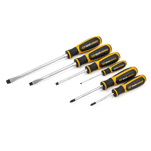 GEARWRENCH 6 Pc. Phillips/Slotted Dual Material Screwdriver Set - 80050H GEARWRENCH 6 Pc. Phillips/Slotted Dual Material Screwdriver Set - 80050H