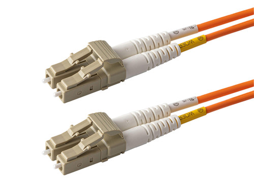 SpeedyFiberTX - 1-Pack 2 Meter Multimode OM1 62.5/125 Fiber Optic Patch Cable, Duplex LC to LC, Orange OFNR PVC Cable Jacket
