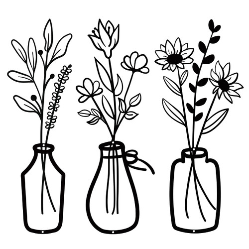 3 Pieces Metal Vase Flowers Wall Decor Living Room Decor Rustic Wall Art Decor Farmhouse Wall Decor for Bathroom Decor Home Office Garden Kitchen Black Modern Style 3 Pieces Metal Vase Flowers Wall Decor Living Room Decor Rustic Wall Art Decor Farmhouse Wall Decor for Bathroom Decor Home Office Garden Kitchen Black Modern Style