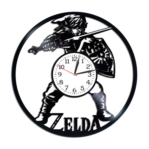 Kovides The Legend of Zelda Room Art Lp Vinyl Retro Record Wall Clock Exclusive Video Game Gift Birthday Gift for Gamer Zelda Clock Xmas Gift Idea Video Game Art