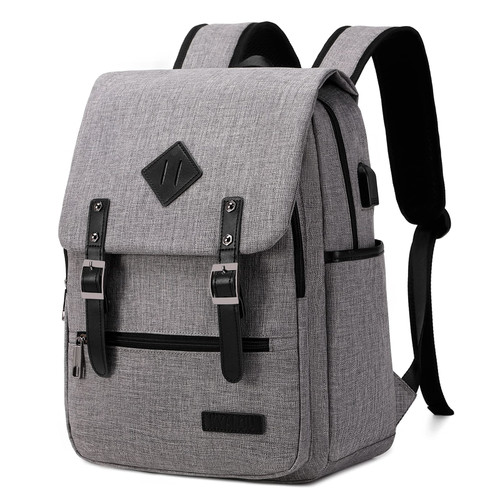 KYALOU Lightweight Casual Laptop Backpack with USB Charging Port for Men and Women, schoooll Bookbag for College - Gray KYALOU Lightweight Casual Laptop Backpack with USB Charging Port for Men and Women, schoooll Bookbag for College - Gray