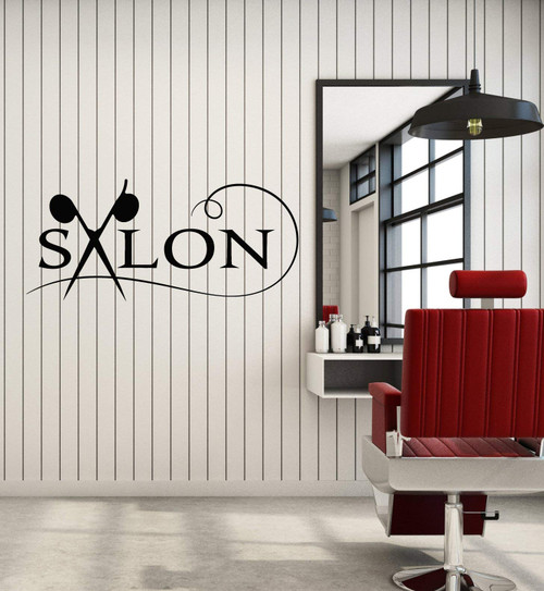 Vinyl Wall Decal Beauty Hair Salon Tools Lettering Scissors Stickers Mural Large Decor (g4733) Black Vinyl Wall Decal Beauty Hair Salon Tools Lettering Scissors Stickers Mural Large Decor (g4733) Black