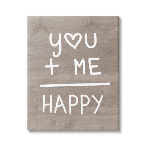 Stupell Industries You + Me = Happy Equation Romance Canvas Wall Art, Design by Lil' Rue