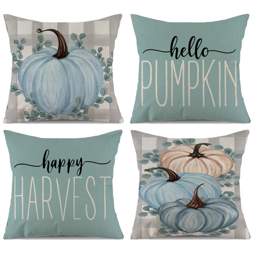 Fall Pillow Covers 18x18 Set of 4,Fall Decorations,Pumpkin Maple Leaves Farmhouse Outdoor Decor Pillows,Happy Harvest Thanksgiving Autumn Decorative Pillowcase Fall Pillow Covers 18x18 Set of 4,Fall Decorations,Pumpkin Maple Leaves Farmhouse Outdoor Decor Pillows,Happy Harvest Thanksgiving Autumn Decorative Pillowcase