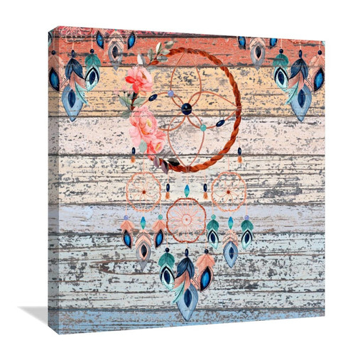 Wood And Dreamcatchers Canvas Wall Art Painting Print on Canvas Aesthetic Canvas Wall Painting Artwork Framed Canvas Art Motivational Home Accent Wall Decorations for Farmhouse Living Room