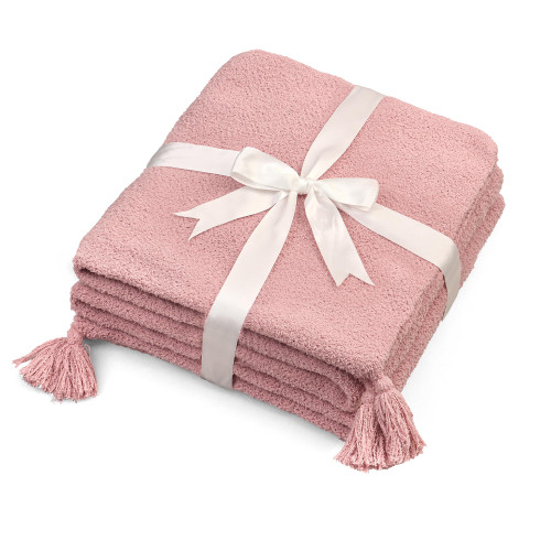 Cable Knit Throw Blanket for Couch Light Dusty Rose? Super Soft and Lightweight Fluffy Warm Cozy Blanket and Throw for Sofa Bed?50x60 Inches Cable Knit Throw Blanket for Couch Light Dusty Rose? Super Soft and Lightweight Fluffy Warm Cozy Blanket and Throw for Sofa Bed?50x60 Inches