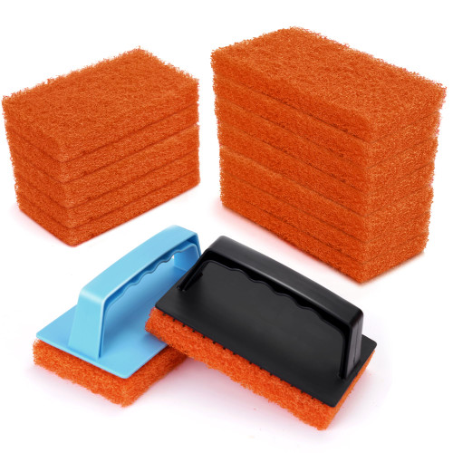 Hhome Griddle Cleaning Kit 16 Piece for Blackstone Flat Top, Grill Cleaning Accessories Tool, Easy Clean on Hot or Cold Surfaces, 14 Cleaning Pads and 2 Handles Hhome Griddle Cleaning Kit 16 Piece for Blackstone Flat Top, Grill Cleaning Accessories Tool, Easy Clean on Hot or Cold Surfaces, 14 Cleaning Pads and 2 Handles