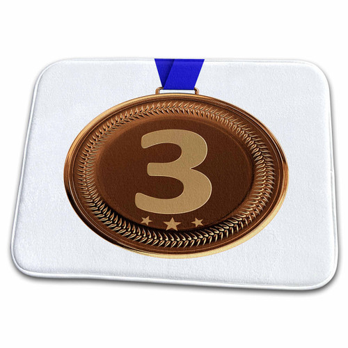3dRose Bronze Medal Third Place Award - Bathroom Bath Rug Mats (rug-158027-1)
