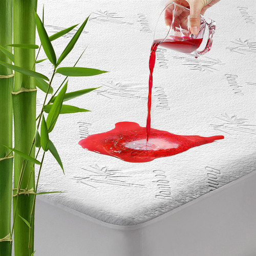 Lysam Mattress Protector Full, Bamboo Mattress Cover Waterproof, 54"x 75" Bed Cover Noiseless Breathable Soft, Machine Washable Fitted Deep Pocket Mattress Pad Cooling for Baby Pregnant Women Older Lysam Mattress Protector Full, Bamboo Mattress Cover Waterproof, 54"x 75" Bed Cover Noiseless Breathable Soft, Machine Washable Fitted Deep Pocket Mattress Pad Cooling for Baby Pregnant Women Older