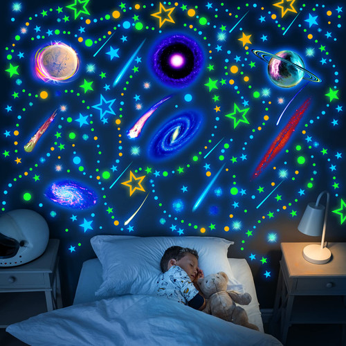 495 Pieces Glow in The Dark Stars and Moons Wall Decals for Ceiling, Removable Glowing Stars and Planets Wall Decal Sticker Glow in The Dark Galaxy Wall Decor for Kids Bedroom Living Room Nursery 495 Pieces Glow in The Dark Stars and Moons Wall Decals for Ceiling, Removable Glowing Stars and Planets Wall Decal Sticker Glow in The Dark Galaxy Wall Decor for Kids Bedroom Living Room Nursery