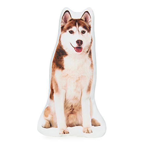 Cushion Co - Siberian Husky Brown White Dog Pillow 16" x 12"
