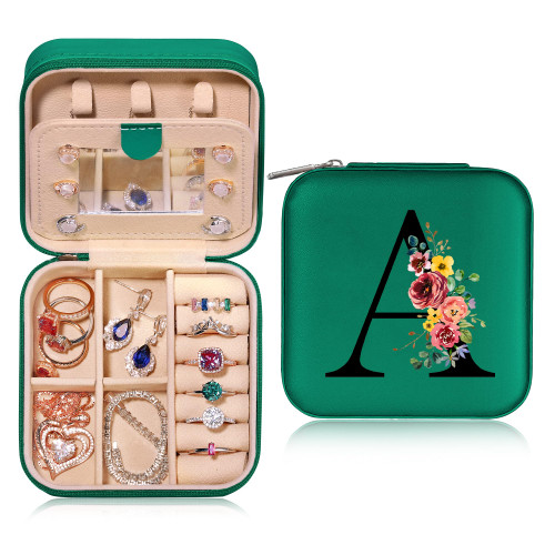 Parima Personalized Small Jewelry Box - Initial Jewelry Case Organizer Travel Essentials Gifts for Women Mom Friends Female Birthday Gifts for Her Bridesmaids Teen Girls Teenage Gifts Idea Initial A Parima Personalized Small Jewelry Box - Initial Jewelry Case Organizer Travel Essentials Gifts for Women Mom Friends Female Birthday Gifts for Her Bridesmaids Teen Girls Teenage Gifts Idea Initial A