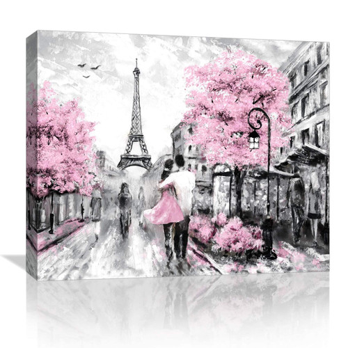 Paris Eiffel Tower Wall Decor for Bedroom Canvas Wall Art Pink Paris Girls Room Wall Decor Bathroom Painting Pictures Framed Modern Black and White Artwork for Walls Home Wall Decoration Size 12x15 Paris Eiffel Tower Wall Decor for Bedroom Canvas Wall Art Pink Paris Girls Room Wall Decor Bathroom Painting Pictures Framed Modern Black and White Artwork for Walls Home Wall Decoration Size 12x15