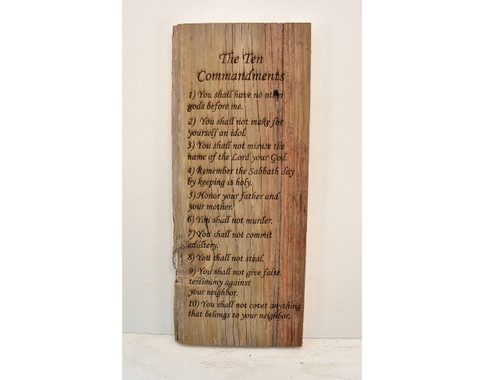 Olga212Patrick Ten Commandments Plaque wood Sign Sign