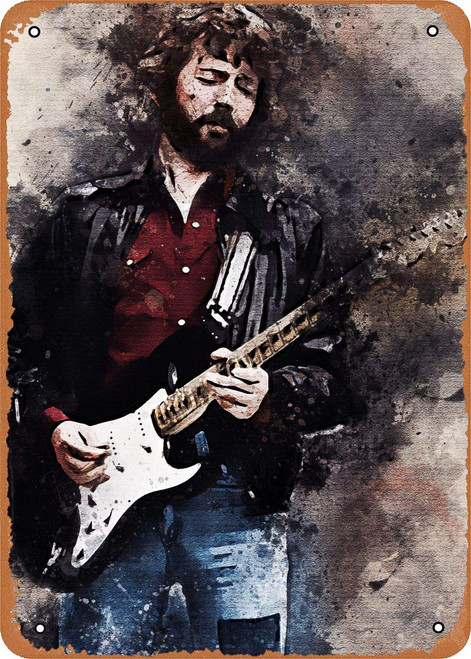 EICOCO Eric Clapton Plaque Poster Metal Tin Sign 8" x 12" Vintage Retro Wall Decor