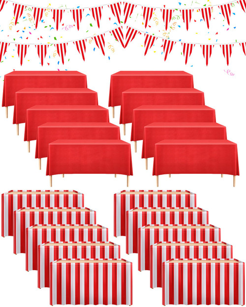 25 Pieces Carnival Theme Party Decors Carnival Table Skirts Carnival Circus Theme Tablecloths Red White Striped Pennant Banners Circus Carnival Bunting Banners for Carnival Circus Decors 25 Pieces Carnival Theme Party Decors Carnival Table Skirts Carnival Circus Theme Tablecloths Red White Striped Pennant Banners Circus Carnival Bunting Banners for Carnival Circus Decors