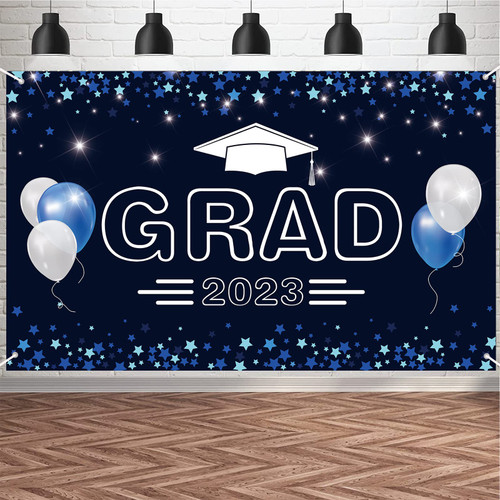 70.8"x43.3" Class of 2023 Graduation Backdrop Blue Congrats Grad Banner Photography Background Decorations Party Supplies for Graduation 70.8"x43.3" Class of 2023 Graduation Backdrop Blue Congrats Grad Banner Photography Background Decorations Party Supplies for Graduation