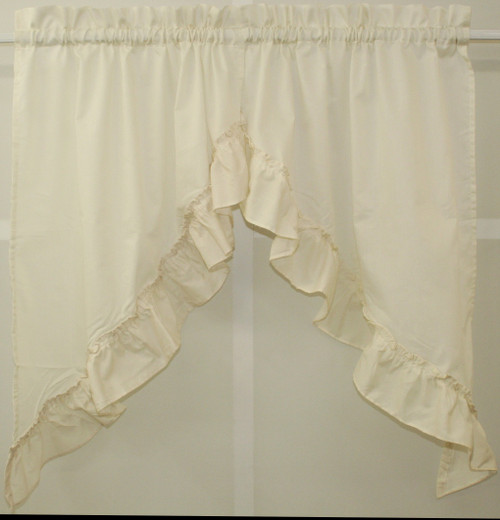 The_Curtain_Shop Stacey Solid Swag Pair 60Wx38L Ice Cream