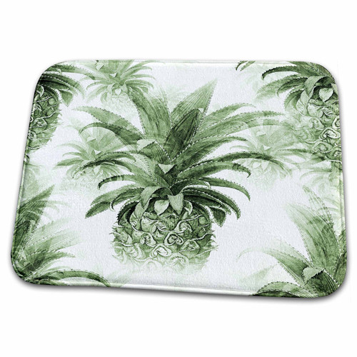 3dRose Image of Simple Black And White Dandelions - Dish Drying Mats (ddm-357718-1)