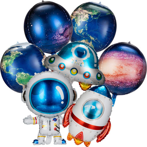 8 Pieces Galaxy Space Balloons Large Outer Space Cartoon Balloons Inflatable Rocket Astronaut Earth Spaceship Planet Balloons Space Themed Party Supplies for Galaxy Birthday Party Photo Booth 8 Pieces Galaxy Space Balloons Large Outer Space Cartoon Balloons Inflatable Rocket Astronaut Earth Spaceship Planet Balloons Space Themed Party Supplies for Galaxy Birthday Party Photo Booth