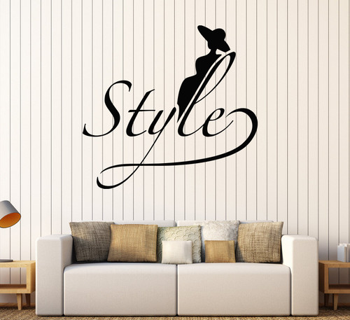 DesignToRefine Vinyl Wall Decal Style Beauty Salon Hair Girl Room Woman Stickers Mural (090ig) Sky Blue