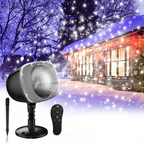 Christmas Snowfall Light Projector, Holiday Projector Lights with Remote Control,Rotating Snow Falling Lights,Outdoor Waterproof Landscape Decorative Lighting for Halloween Wedding Garden?Snow Spots?