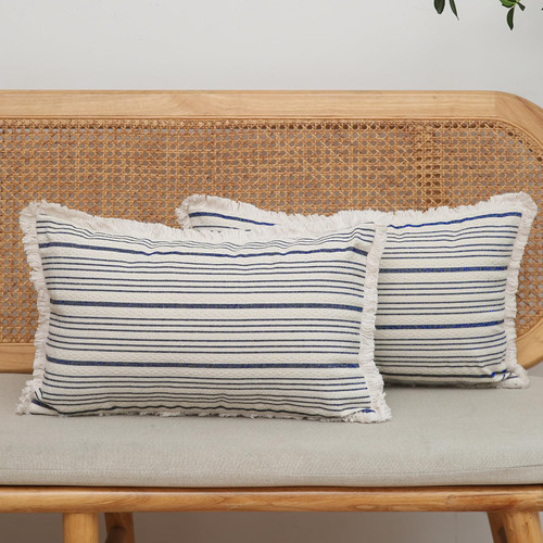 Kiuree Farmhouse Throw Pillows Cover 12x20 Set of 2 Lumbar Striped Pillow Covers with Fringe Boho Decorative Pillows Cushion Covers for Sofa Couch Bed Living Room Modern Decor,Navy Blue Kiuree Farmhouse Throw Pillows Cover 12x20 Set of 2 Lumbar Striped Pillow Covers with Fringe Boho Decorative Pillows Cushion Covers for Sofa Couch Bed Living Room Modern Decor,Navy Blue