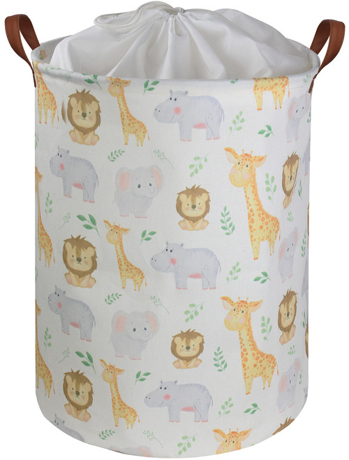HIYAGON Baby Laundry Basket,Kids Hamper with Drawstring Cover,Cute Toy Storage Bin Nursery Hamper Safari Room Decor for Home(Baby hamper) HIYAGON Baby Laundry Basket,Kids Hamper with Drawstring Cover,Cute Toy Storage Bin Nursery Hamper Safari Room Decor for Home(Baby hamper)