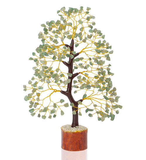 Green Jade Chakra Tree of Life - Crystal Tree for Positive Energy, Feng Shui Home Decor - Handmade Gemstone Tree, Money Tree Bonsai - Green Healing Crystals, Wealth & Good Luck Stones, Spiritual Gift