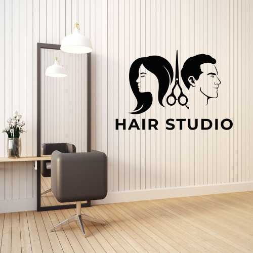 Vinyl Wall Decal Beauty Hair Salon Barbershop Scissors Fashion Stickers Mural Large Decor (g8403) Black Vinyl Wall Decal Beauty Hair Salon Barbershop Scissors Fashion Stickers Mural Large Decor (g8403) Black