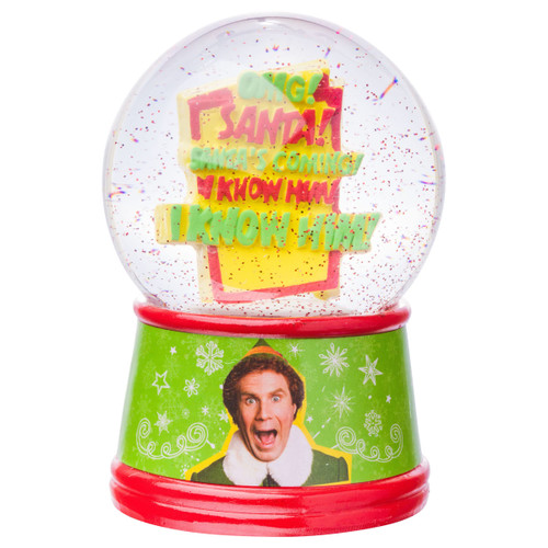 Silver Buffalo Elf OMG Santa I Know Him Snow Globe, 100mL