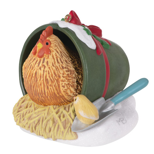 Hallmark Keepsake Plastic Christmas Ornament 2022, Marjolein's Garden Winter Roost Chicken