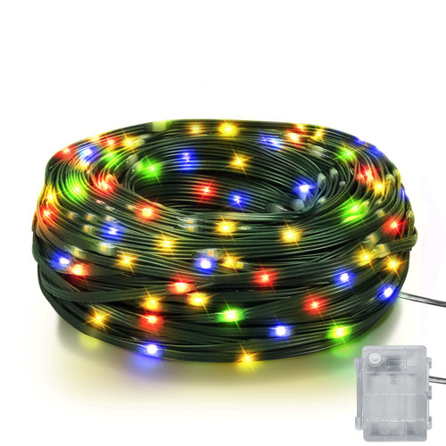 HRDJ Battery Operated Waterproof Christmas Lights, 33FT 100 LED Fairy Lights 8 Modes Firefly Twinkle String Lights for Party Bedroom Garden Patio Wedding Decorations HRDJ Battery Operated Waterproof Christmas Lights, 33FT 100 LED Fairy Lights 8 Modes Firefly Twinkle String Lights for Party Bedroom Garden Patio Wedding Decorations