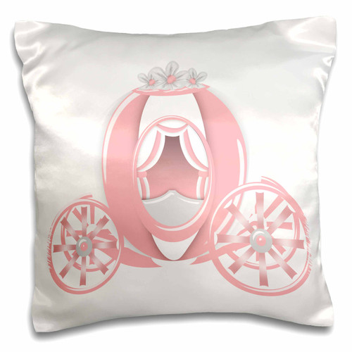 3dRose Cute Blue and White Sea Clam with A Pearl Illustration Pillow Case, 16 x 16