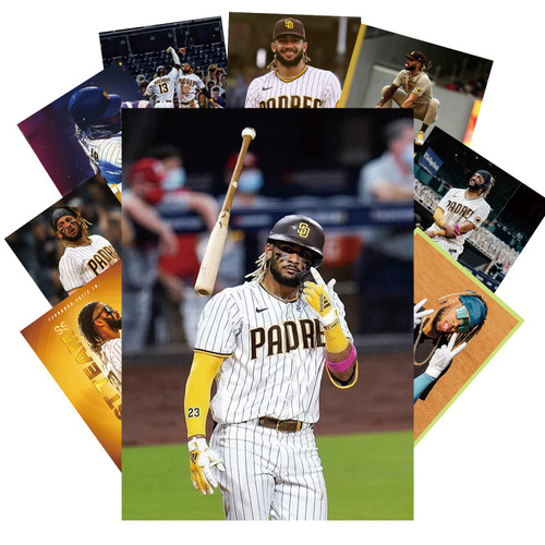 Cwhqpuhgbj Fernando Tatis Jr Poster 9 Pieces Baseball Sports Poster Wall Art Prints Poster Baseball Player Poster Sports Fernando Tatis Jr Posters Artwork Home Gym Decor 10 x 14inch NO Framed